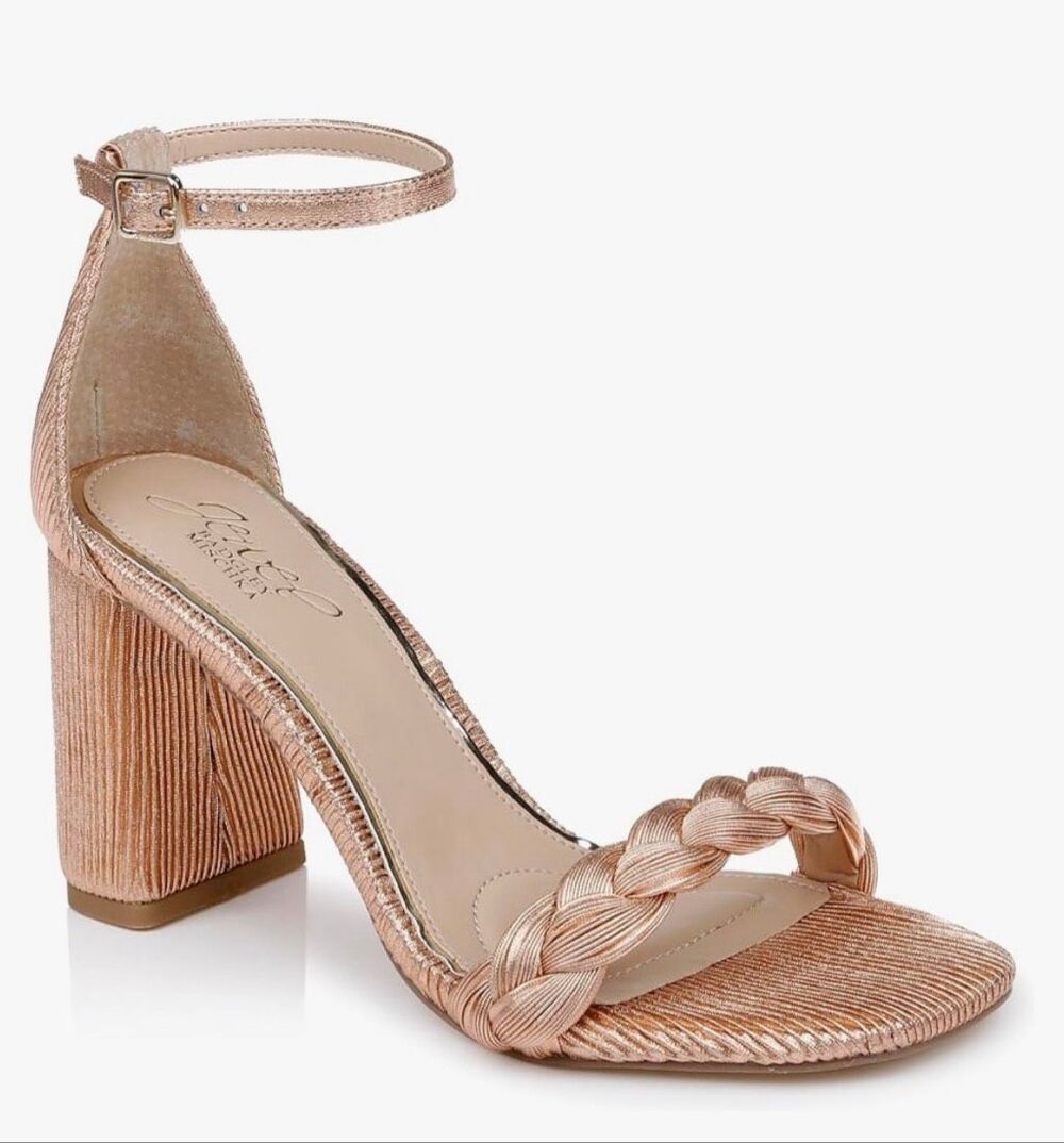 Jewel Badgley Mischka Women's Shea Block Heel Sandals Size 9